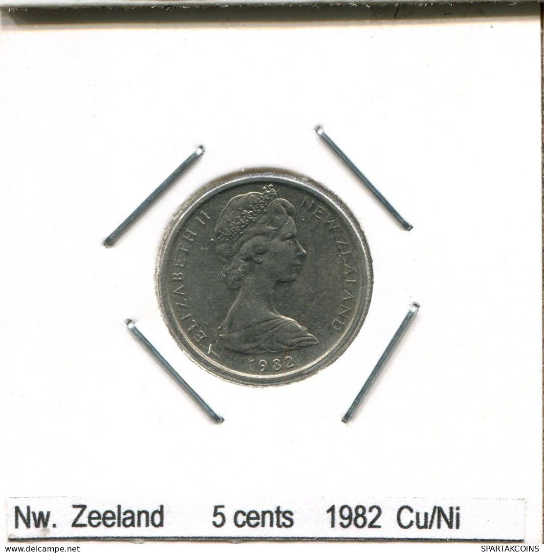 5 CENTS 1982 NUEVA ZELANDIA NEW ZEALAND Moneda #AS229.E.A - Nueva Zelanda