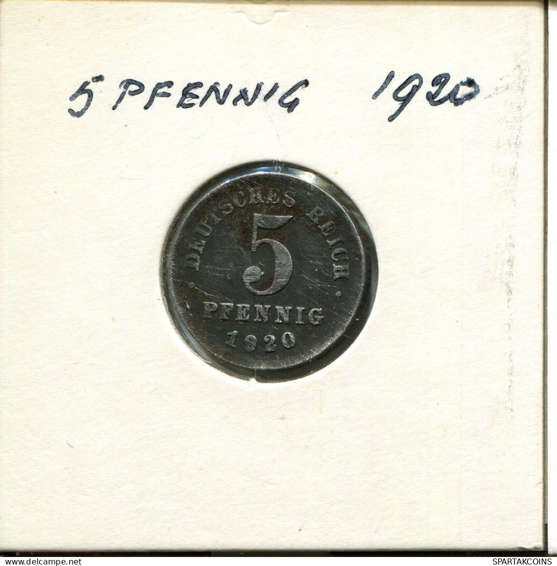 5 PFENNIG 1920 ALLEMAGNE Pièce GERMANY #AR325.F.A - 5 Rentenpfennig & 5 Reichspfennig