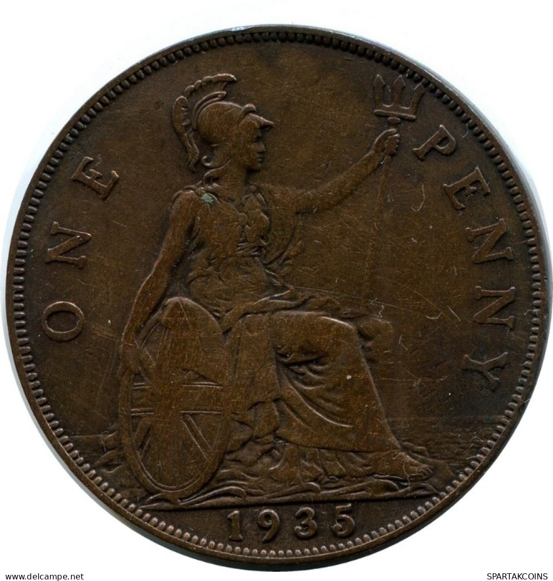 PENNY 1935 UK GRANDE-BRETAGNE GREAT BRITAIN Pièce #AN498.F.A - D. 1 Penny