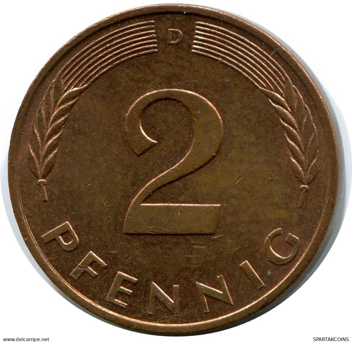 2 PFENNIG 1991 D BRD ALEMANIA Moneda GERMANY #AZ476.E.A - 2 Pfennig