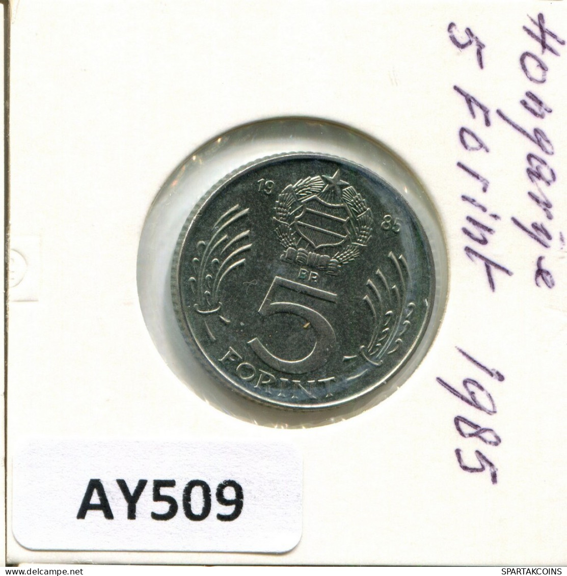 5 FORINT 1985 HUNGARY Coin #AY509.U.A - Hungary