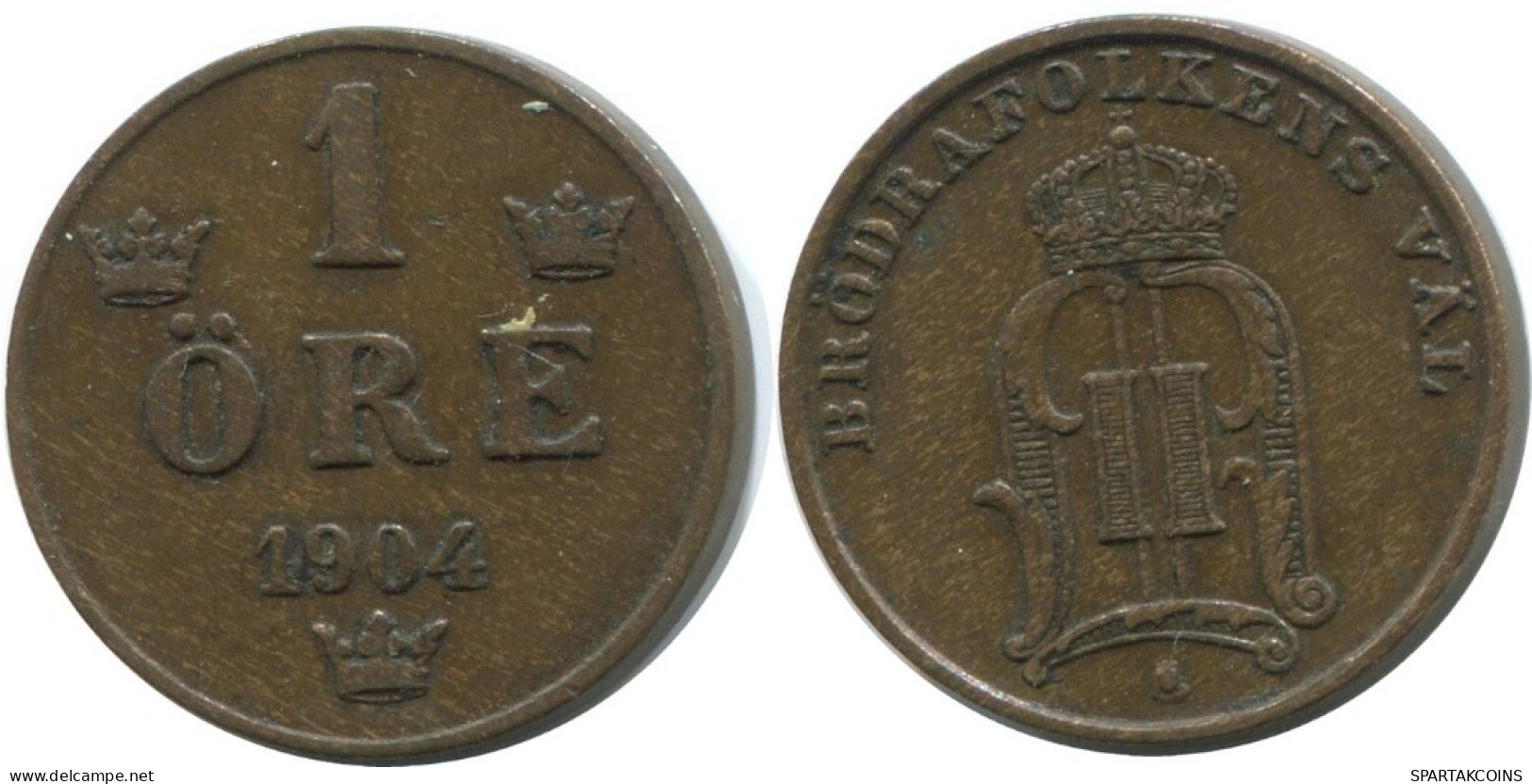 1 ORE 1904 SUÈDE SWEDEN Pièce #AD325.2.F.A - Schweden