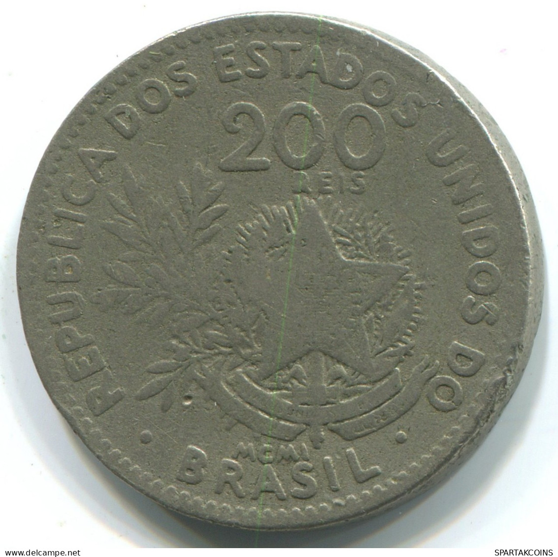 200 REIS 1901 BRÉSIL BRAZIL Pièce #WW1149.F.A - Brasilien