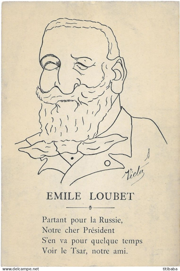 Emile Loubet Partant Pour La Russie Victa - Personnages