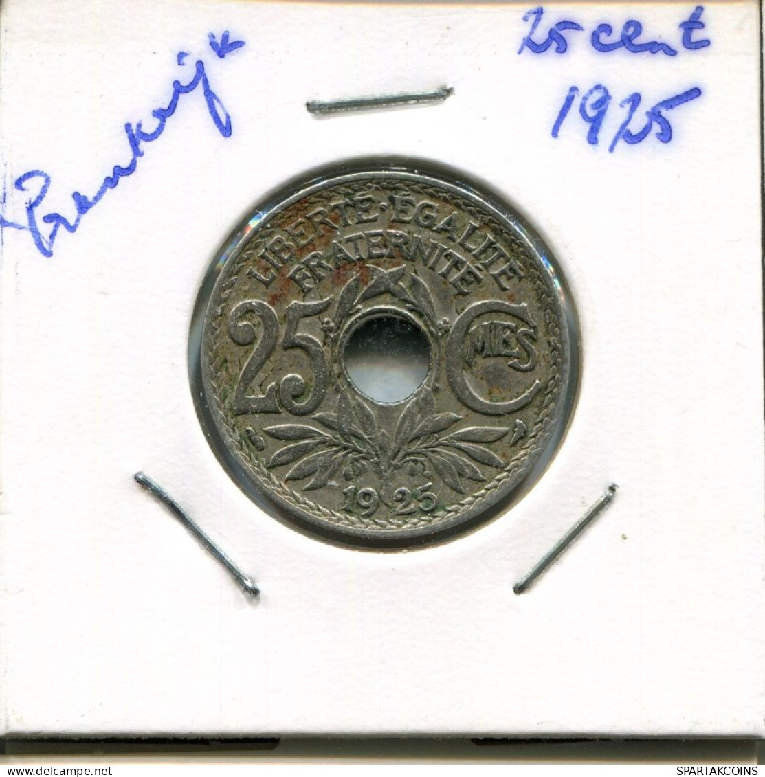 25 CENTIMES 1925 FRANCIA FRANCE Moneda #AN790.E.A - 25 Centimes