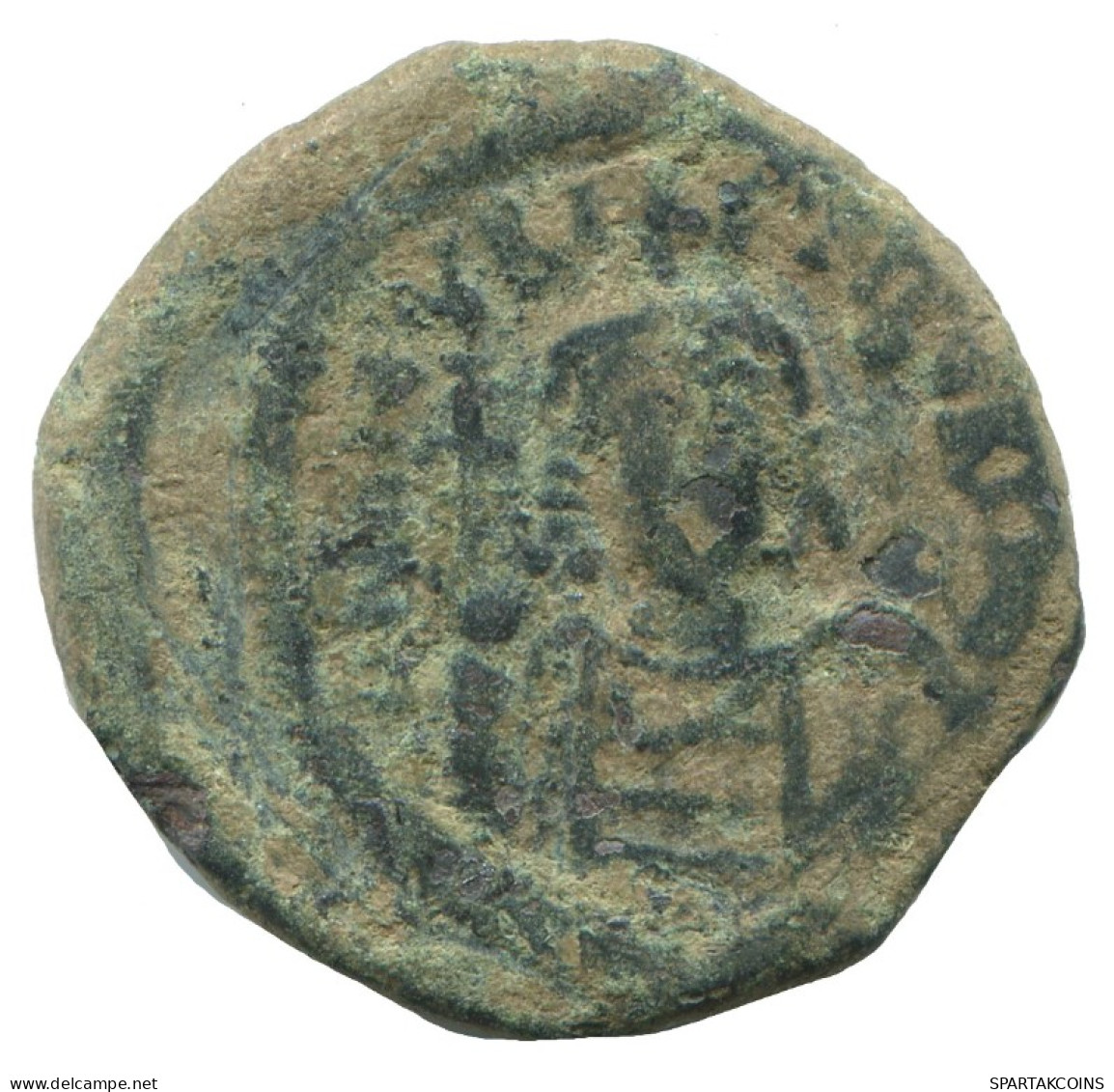 FLAVIUS MAURICIUS 1/2 FOLLIS Antique BYZANTIN Pièce 6.4g/24mm #AA533.19.F.A - Byzantium