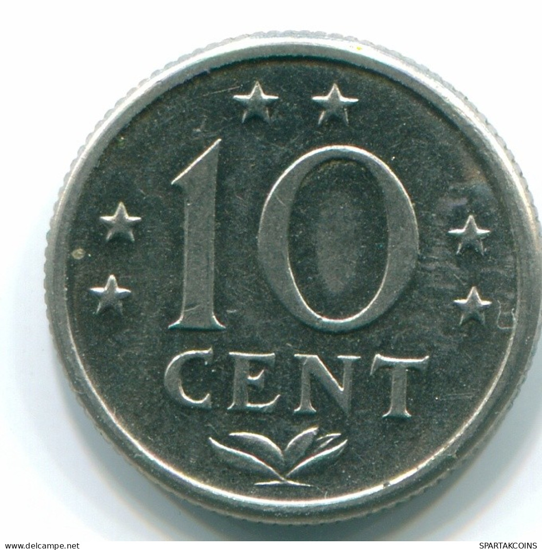 10 CENTS 1974 NIEDERLÄNDISCHE ANTILLEN Nickel Koloniale Münze #S13502.D.A - Niederländische Antillen
