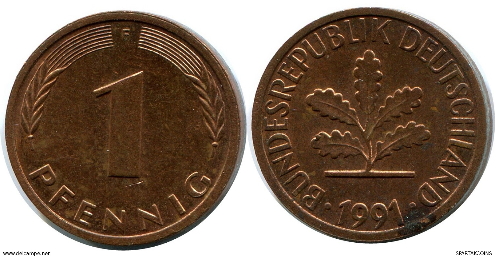 2 PFENNIG 1991 F WEST & UNIFIED GERMANY Coin #AZ478.U.A - 2 Pfennig