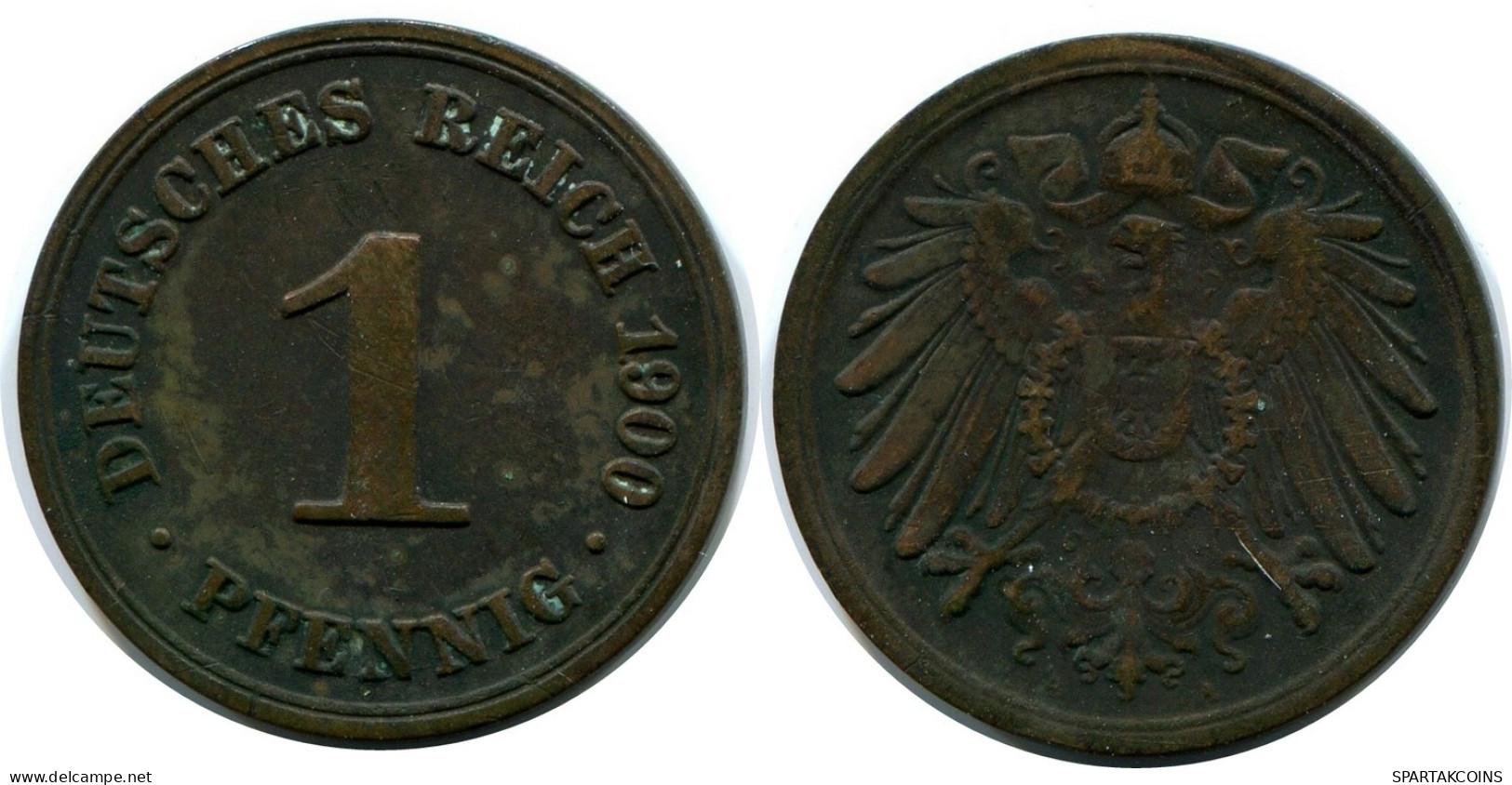 1 PFENNIG 1900 A ALEMANIA Moneda GERMANY #AW939.E.A - 1 Pfennig