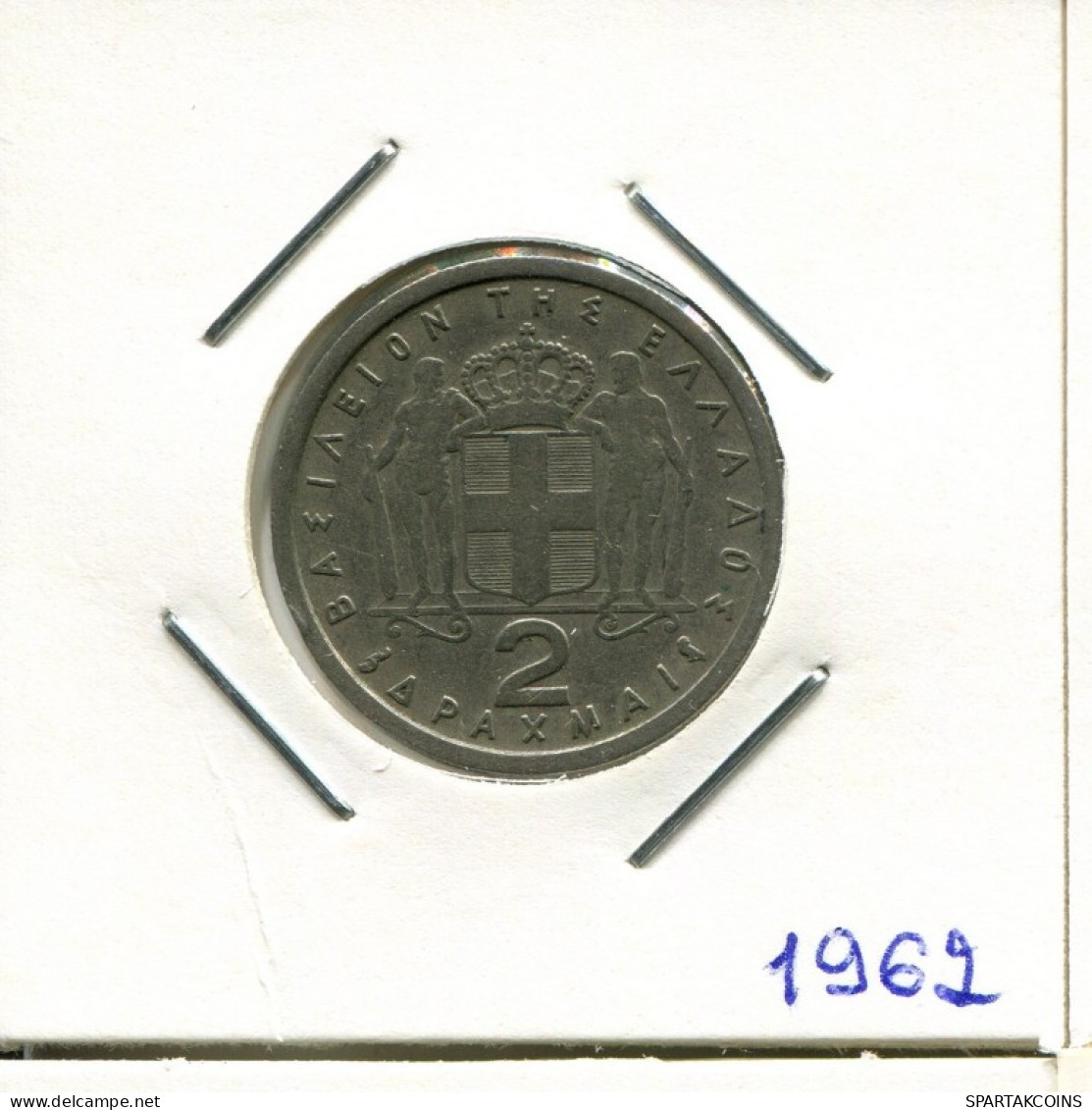 2 DRACHMES 1962 GRÈCE GREECE Pièce #AK373.F.A - Greece