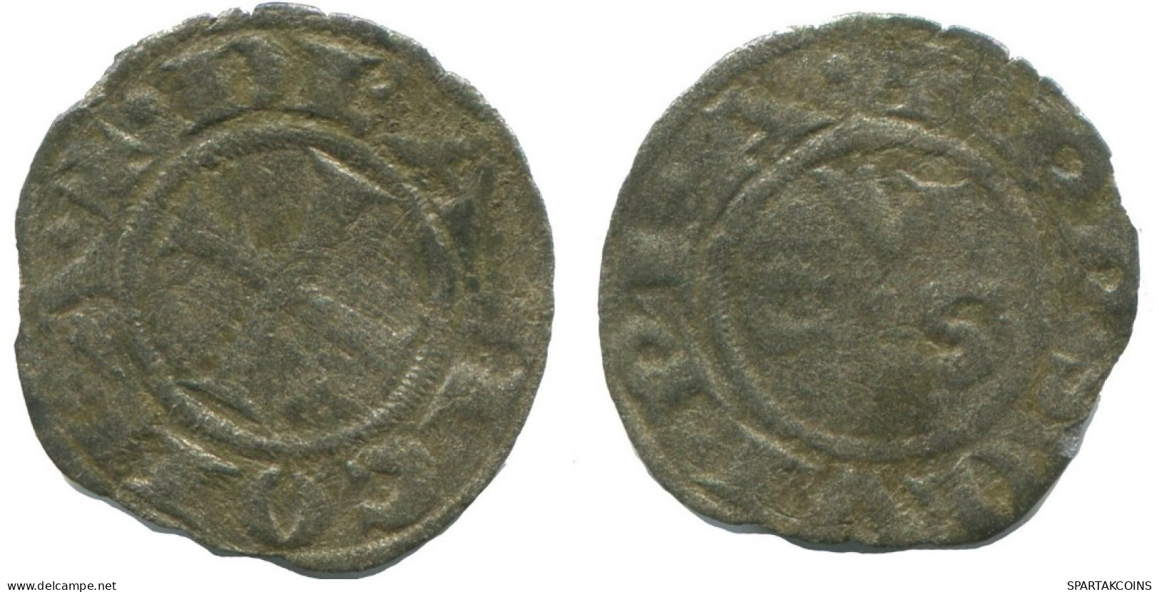 CRUSADER CROSS Authentic Original MEDIEVAL EUROPEAN Coin 0.5g/14mm #AC113.8.F.A - Sonstige – Europa