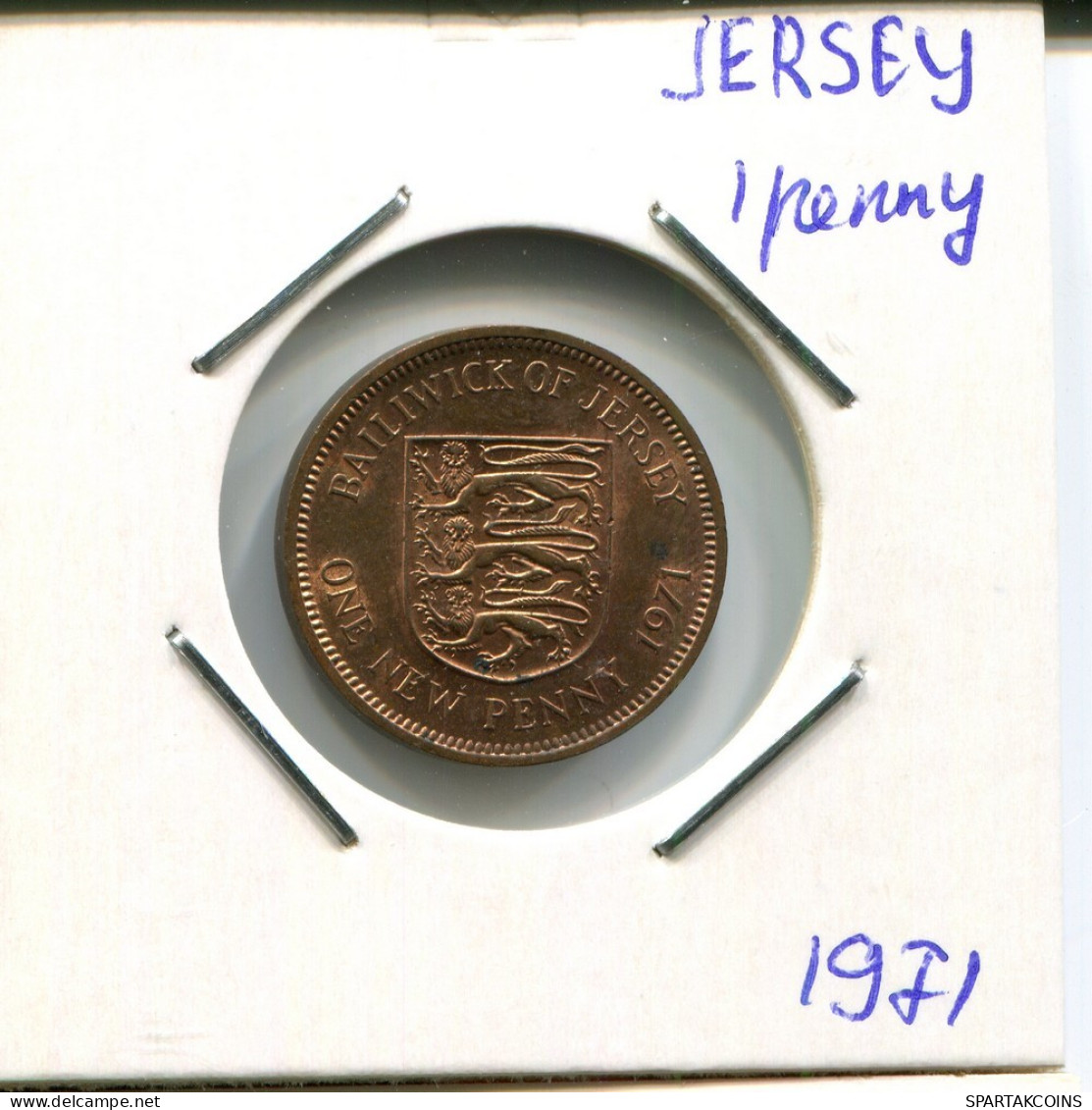 1 NEW PENNY 1971 JERSEY Moneda #AR640.E.A - Jersey