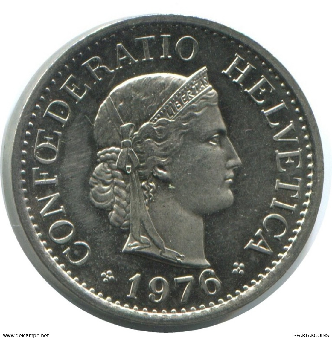 10 RAPPEN 1976 SUIZA SWITZERLAND Moneda HELVETIA #AD987.2.E.A - Otros & Sin Clasificación