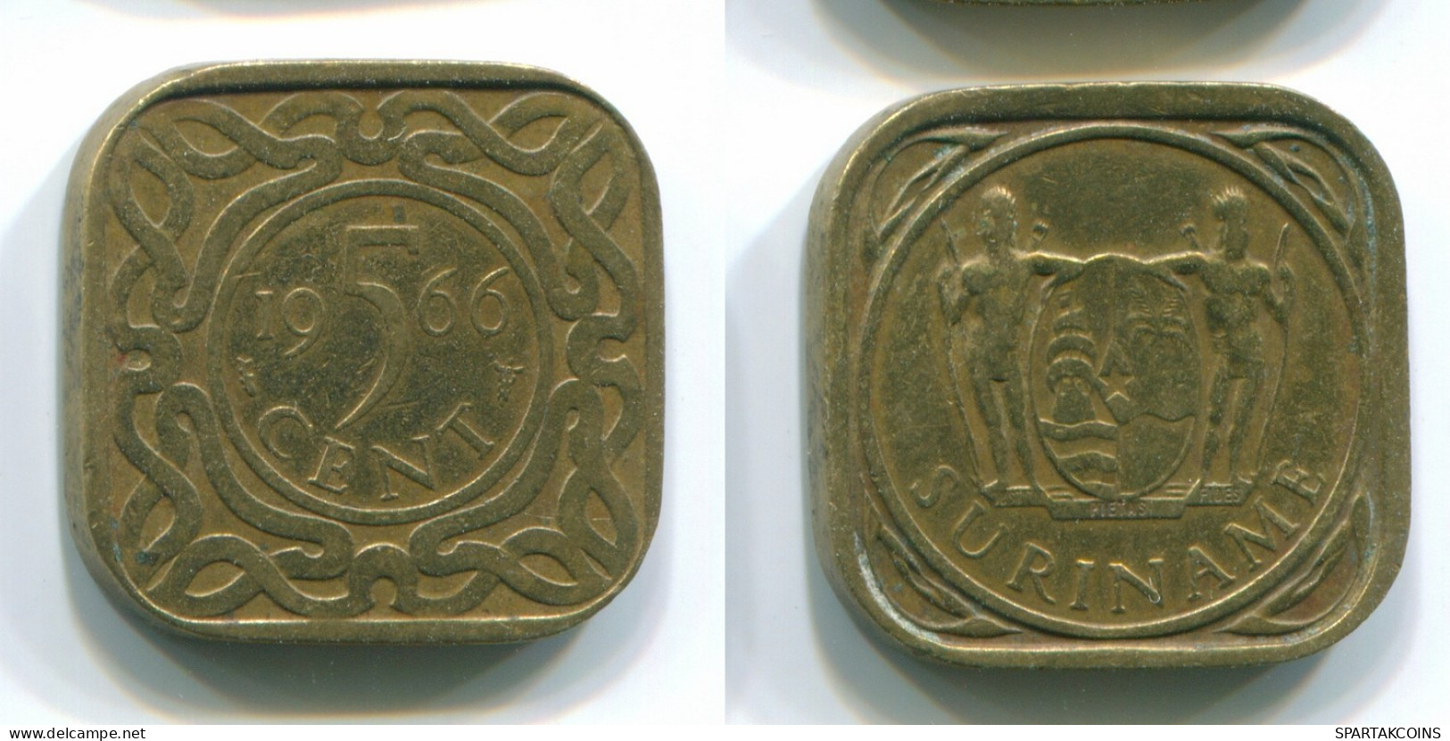 5 CENTS 1966 SURINAM NIEDERLANDE Nickel-Brass Koloniale Münze #S12835.D.A - Suriname 1975 - ...