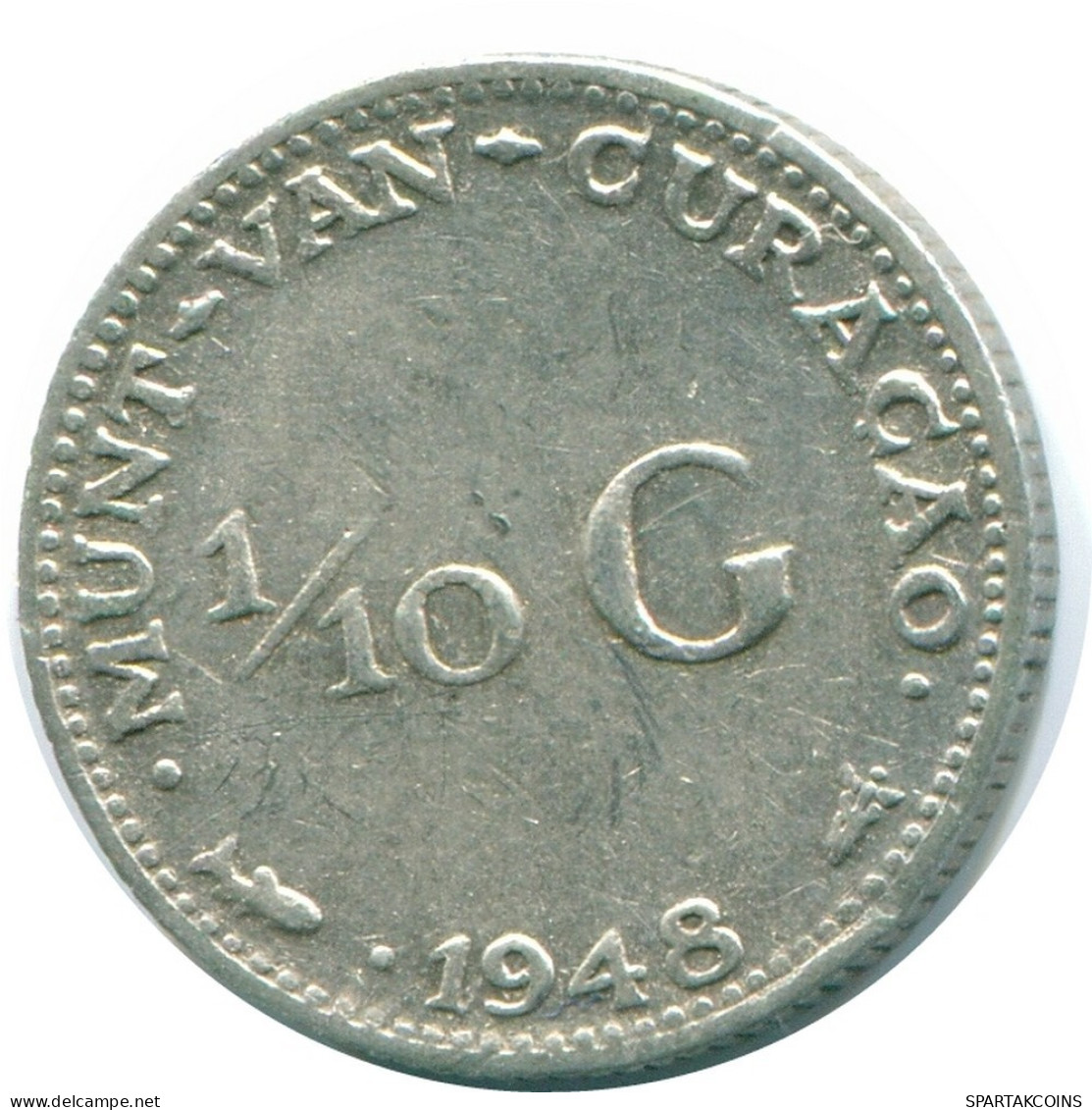 1/10 GULDEN 1948 CURACAO NEERLANDÉS NETHERLANDS PLATA #NL11882.3.E.A - Curacao