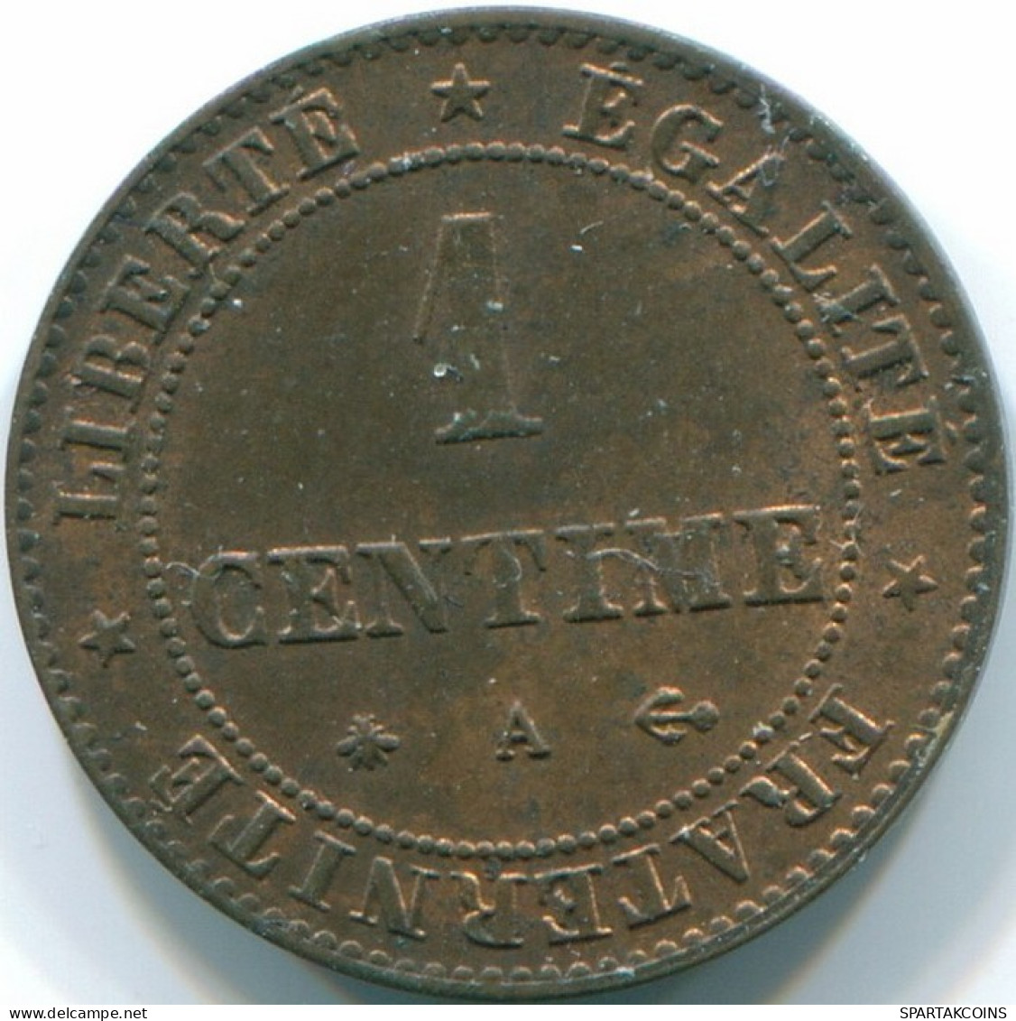 1 CENTIME 1872 A FRANCE Pièce CERES XF+ #FR1208.24.F.A - 1 Centime