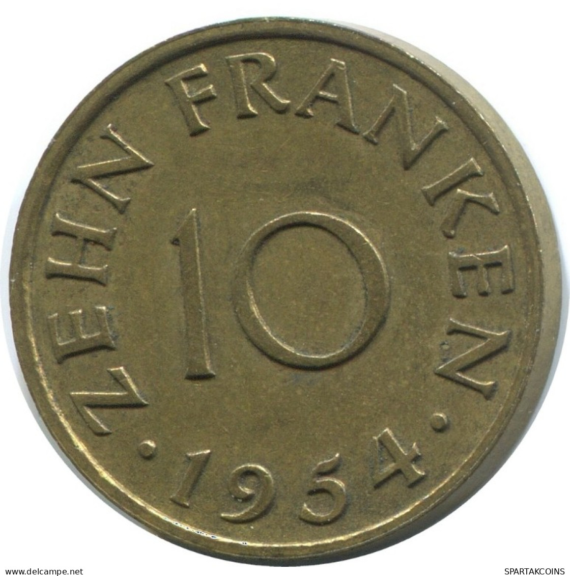 10 FRANKEN 1954 SAARLAND ALLEMAGNE Pièce GERMANY #AD785.9.F.A - 10 Franken