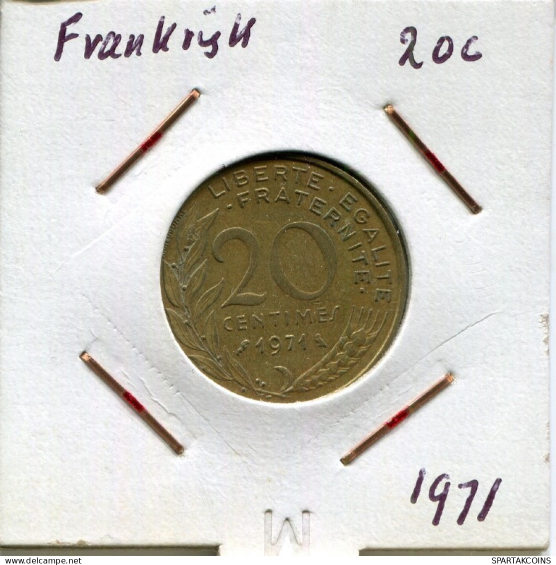 20 CENTIMES 1971 FRANCE Coin French Coin #AM852.U.A - 20 Centimes