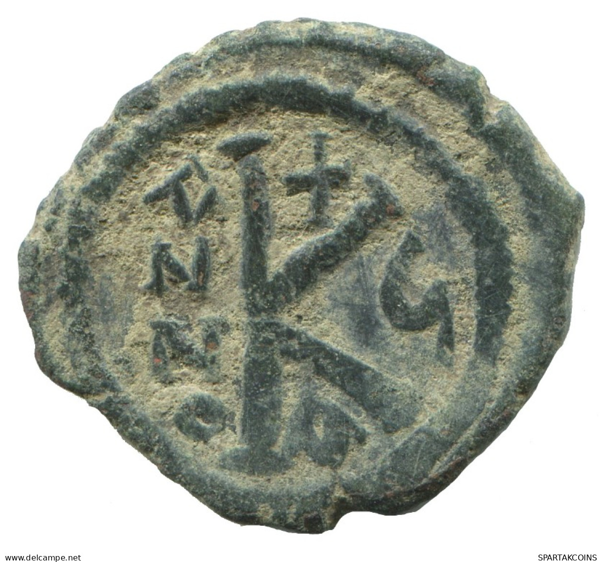 FLAVIUS JUSTINUS II 1/2 FOLLIS BYZANTINISCHE Münze  6.9g/25mm #AA531.19.D.A - Byzantinische Münzen