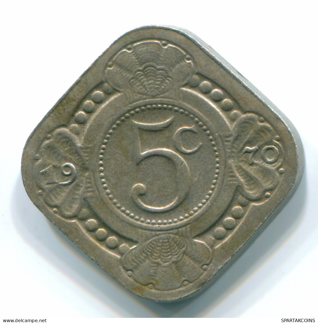 5 CENTS 1970 ANTILLES NÉERLANDAISES Nickel Colonial Pièce #S12509.F.A - Niederländische Antillen