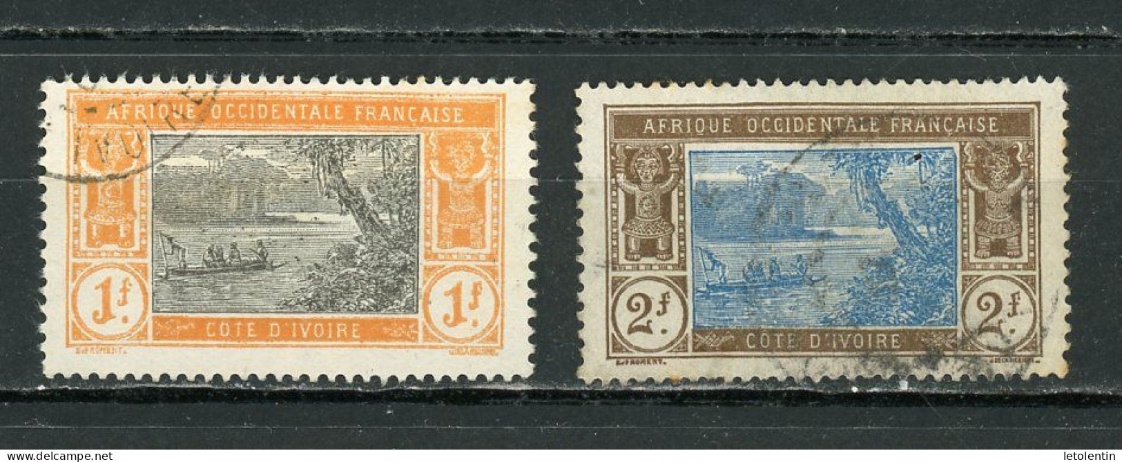 COTE D'IVOIRE (RF) - PAYSAGE - N° Yt 55+56 Obli. - Used Stamps