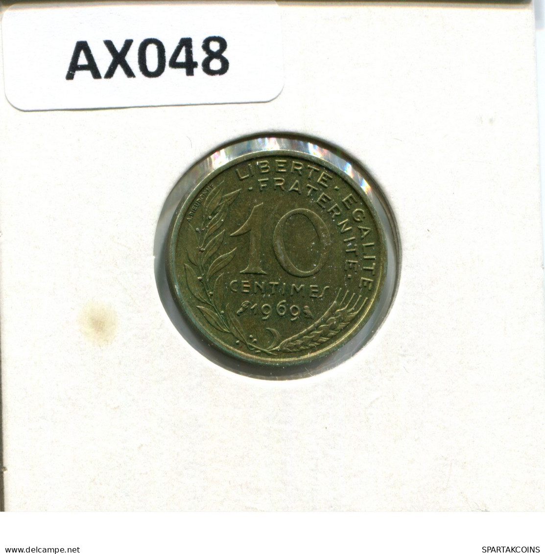 10 CENTIMES 1969 FRANCE Pièce #AX048.F.A - 10 Centimes