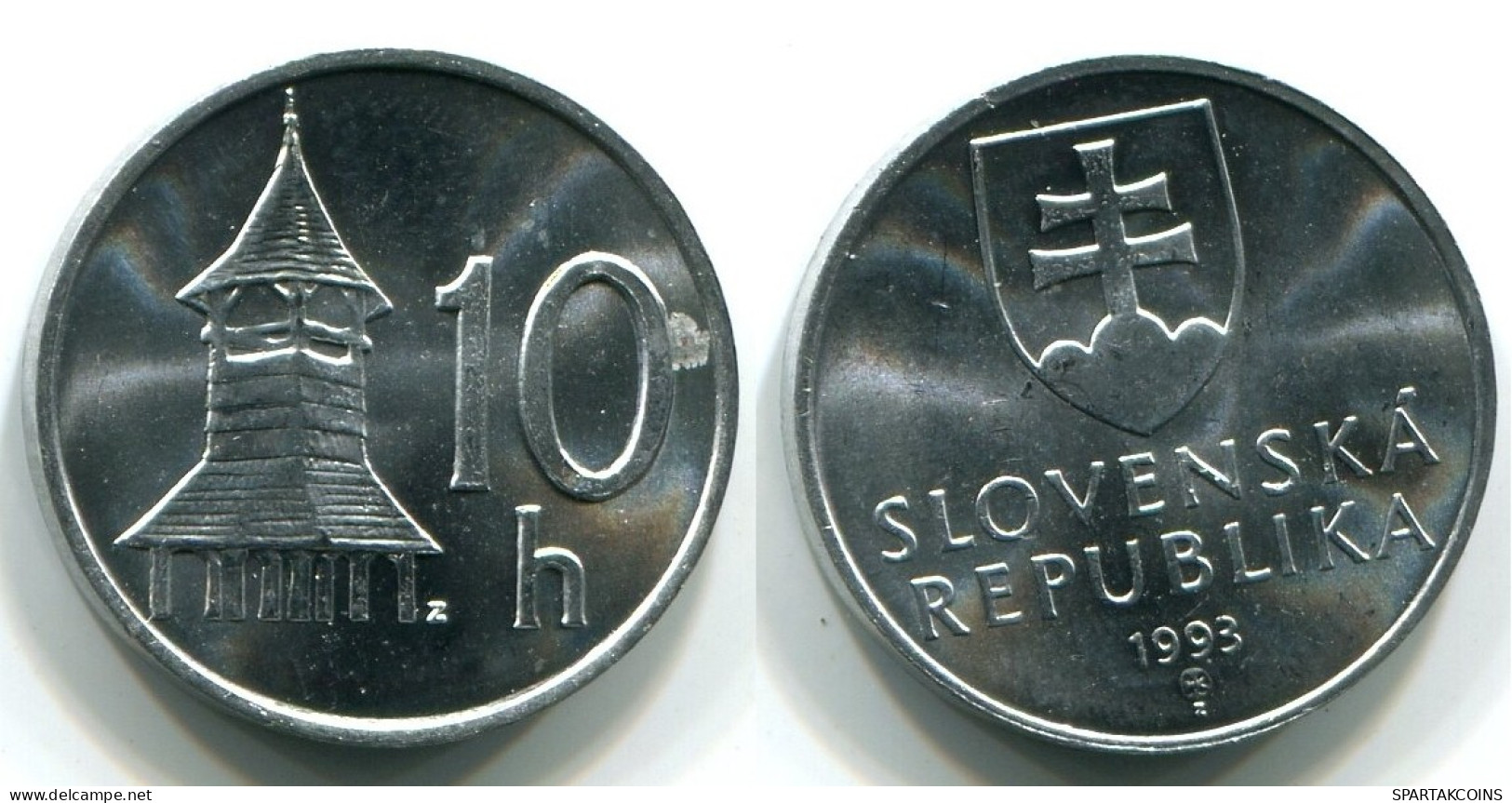 10 HELLERS 1993 SLOVAKIA UNC Coin #W10836.U.A - Slovakia