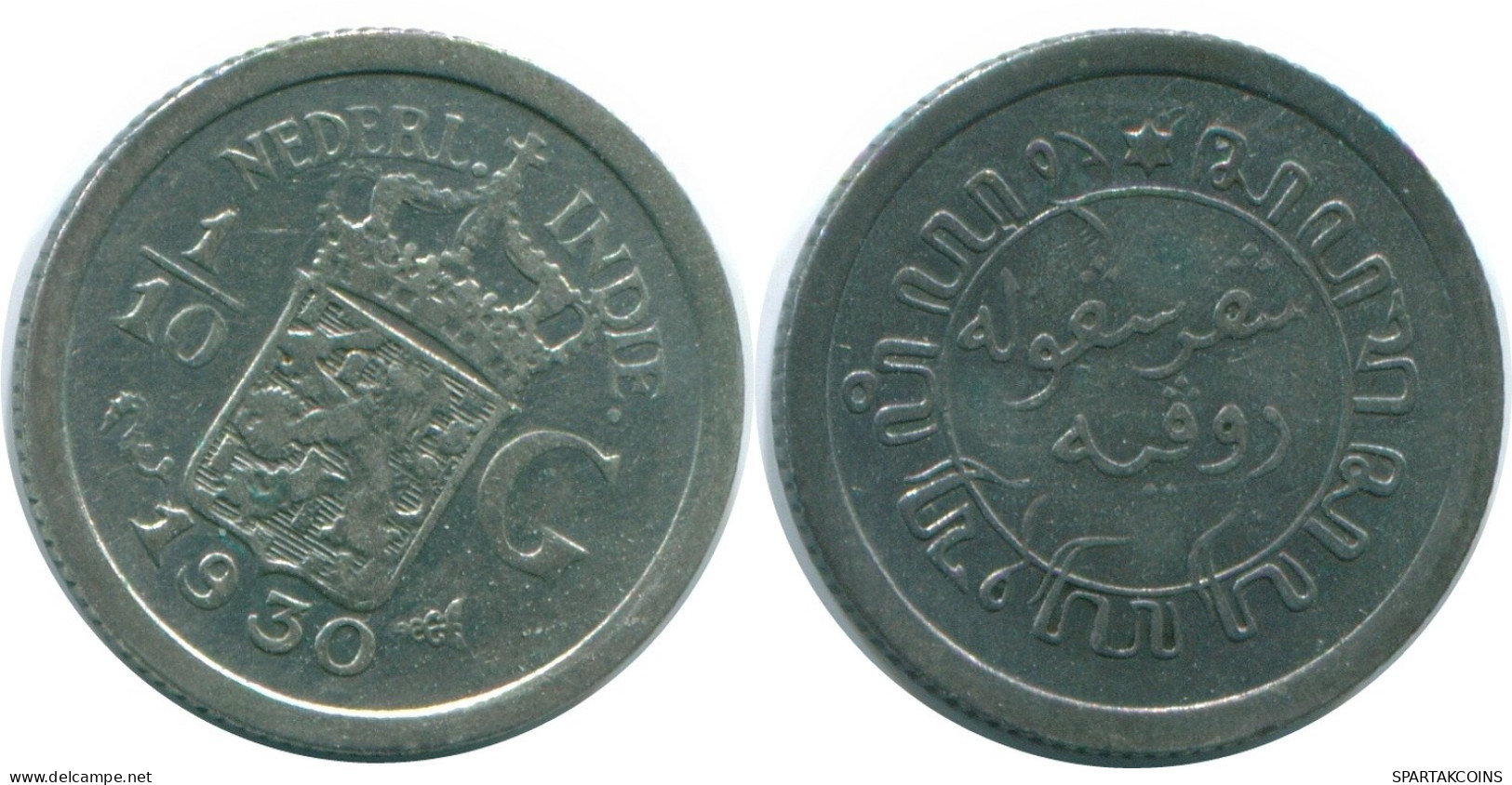 1/10 GULDEN 1930 NIEDERLANDE OSTINDIEN SILBER Koloniale Münze #NL13455.3.D.A - Indes Néerlandaises