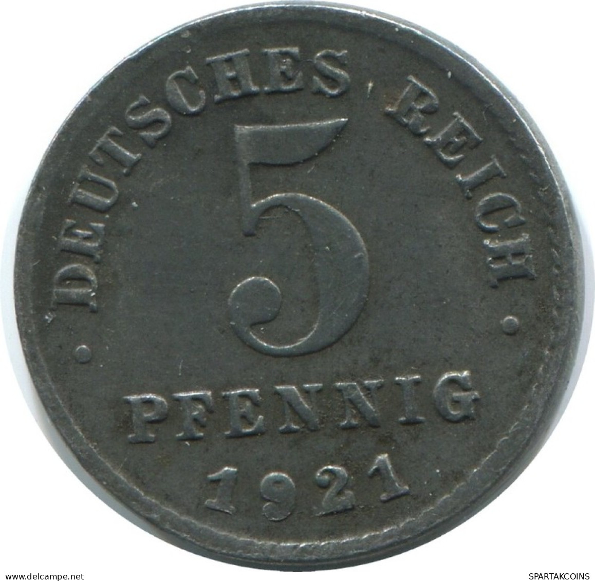 5 PFENNIG 1921 D ALLEMAGNE Pièce GERMANY #AE291.F.A - 5 Rentenpfennig & 5 Reichspfennig