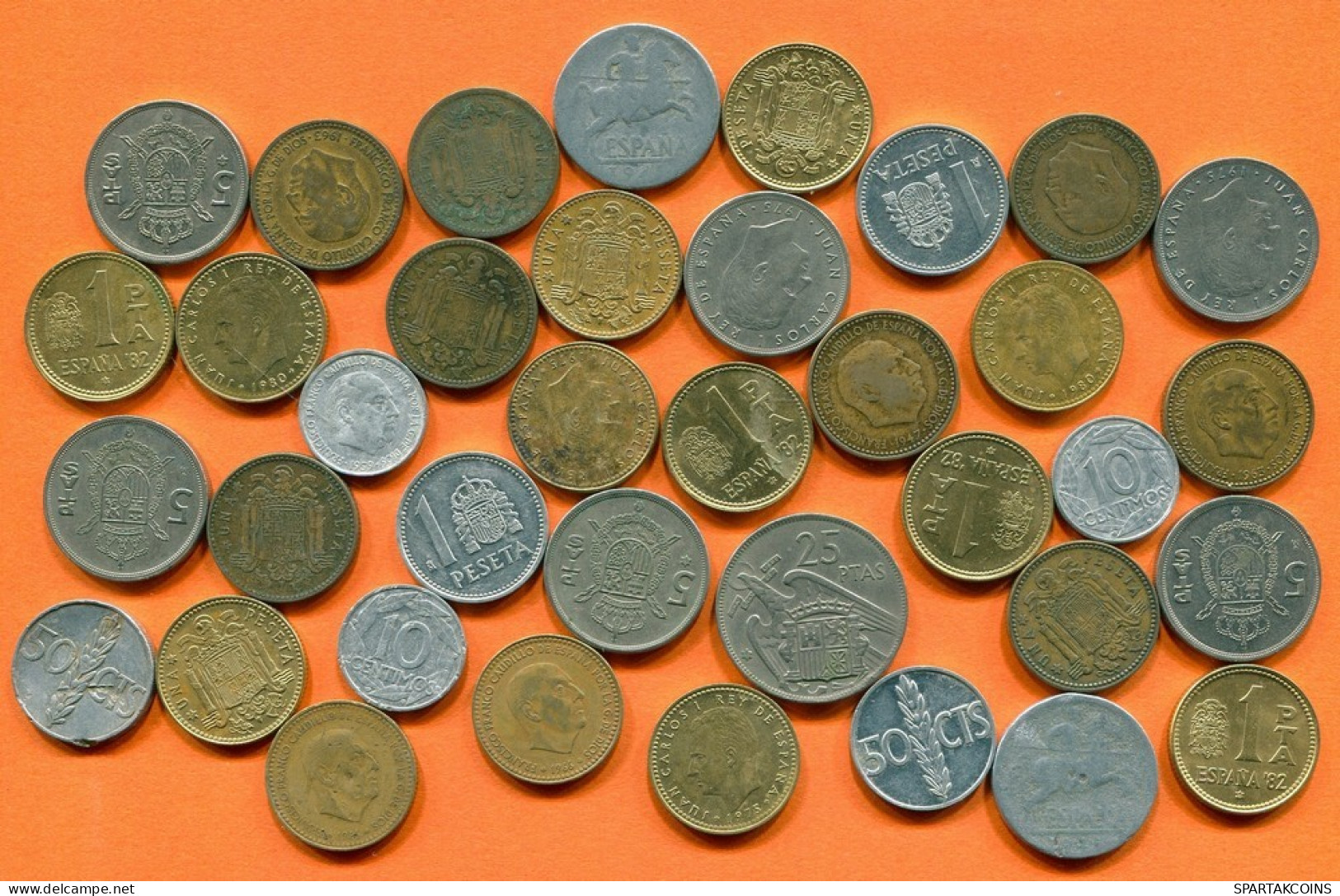 SPAIN Coin SPANISH Coin Collection Mixed Lot #L10254.2.U.A - Andere & Zonder Classificatie