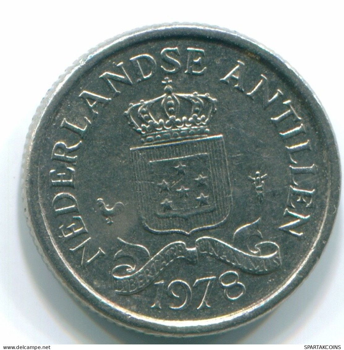 10 CENTS 1978 NETHERLANDS ANTILLES Nickel Colonial Coin #S13544.U.A - Netherlands Antilles