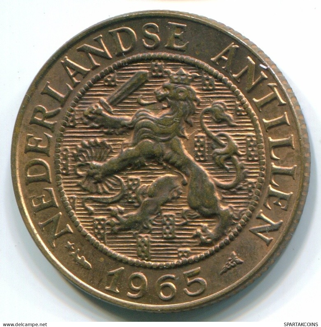 2 1/2 CENT 1965 CURACAO NÉERLANDAIS NETHERLANDS Bronze Colonial Pièce #S10213.F.A - Curaçao