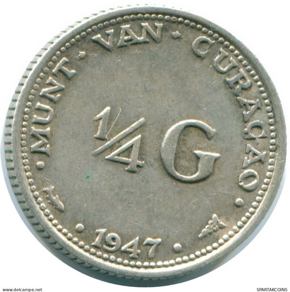 1/4 GULDEN 1947 CURACAO NIEDERLANDE SILBER Koloniale Münze #NL10763.4.D.A - Curaçao