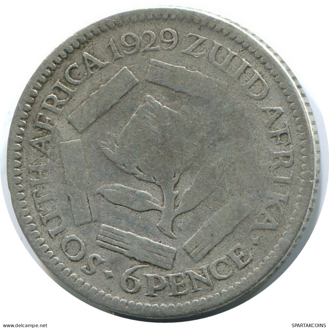 6 PENCE 1929 SUDAFRICA SOUTH AFRICA Moneda #AX154.E.A - Südafrika