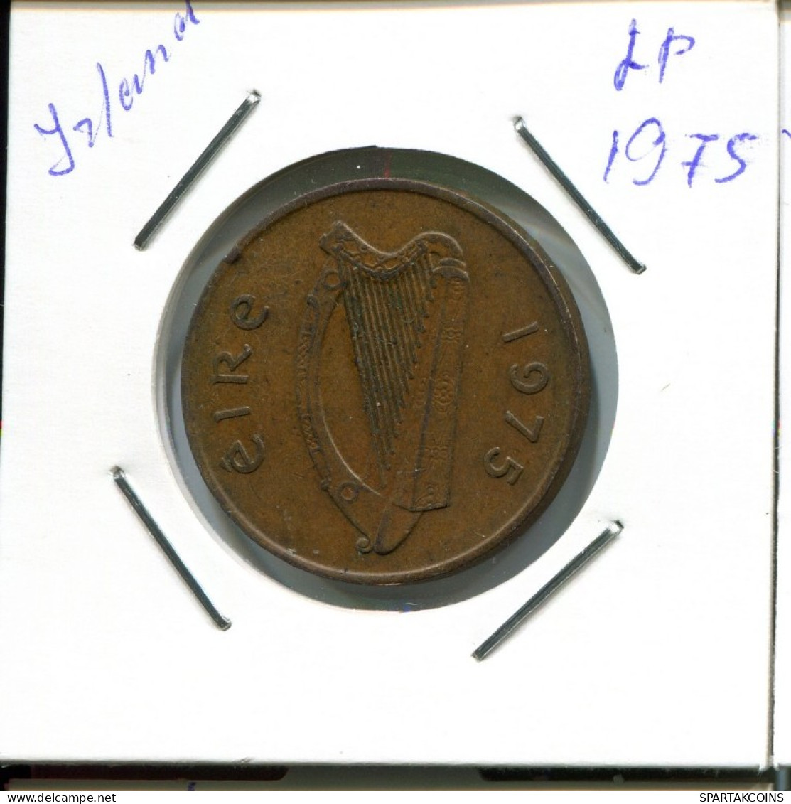 2 PENCE 1975 IRLAND IRELAND Münze #AN656.D.A - Irland