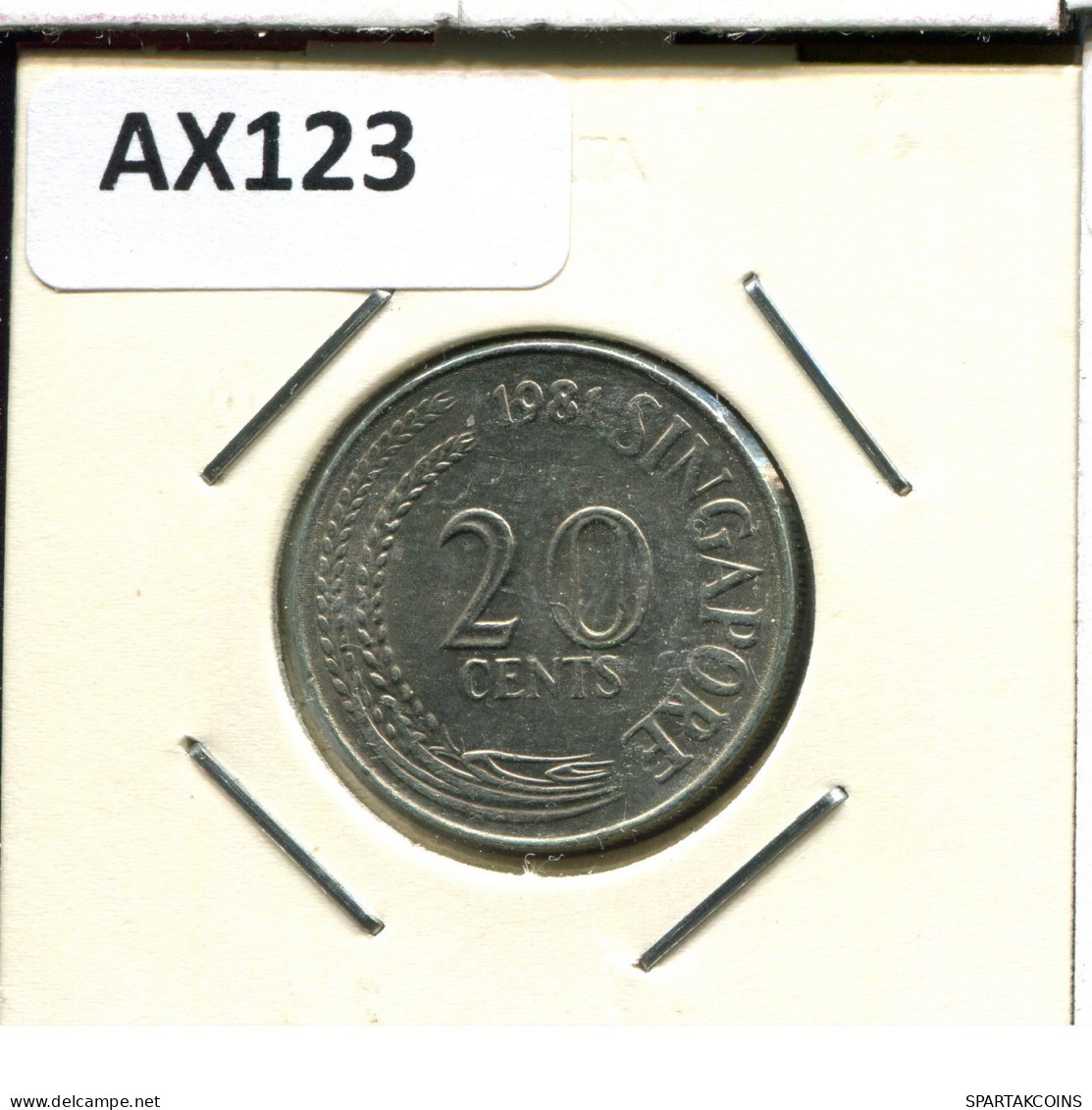 20 CENTS 1981 SINGAPOUR SINGAPORE Pièce #AX123.F.A - Singapur