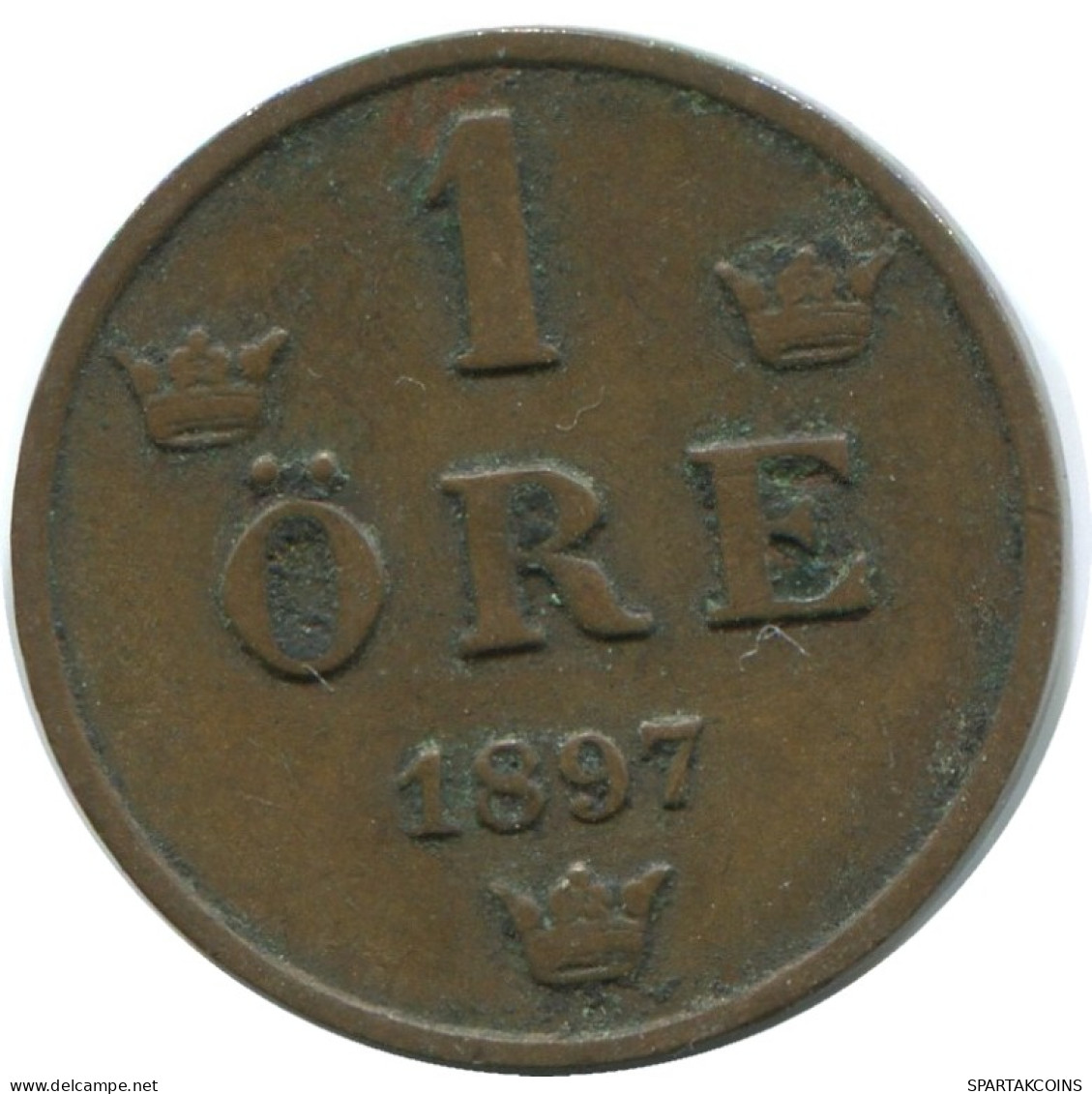 1 ORE 1897 SUÈDE SWEDEN Pièce #AD213.2.F.A - Suède
