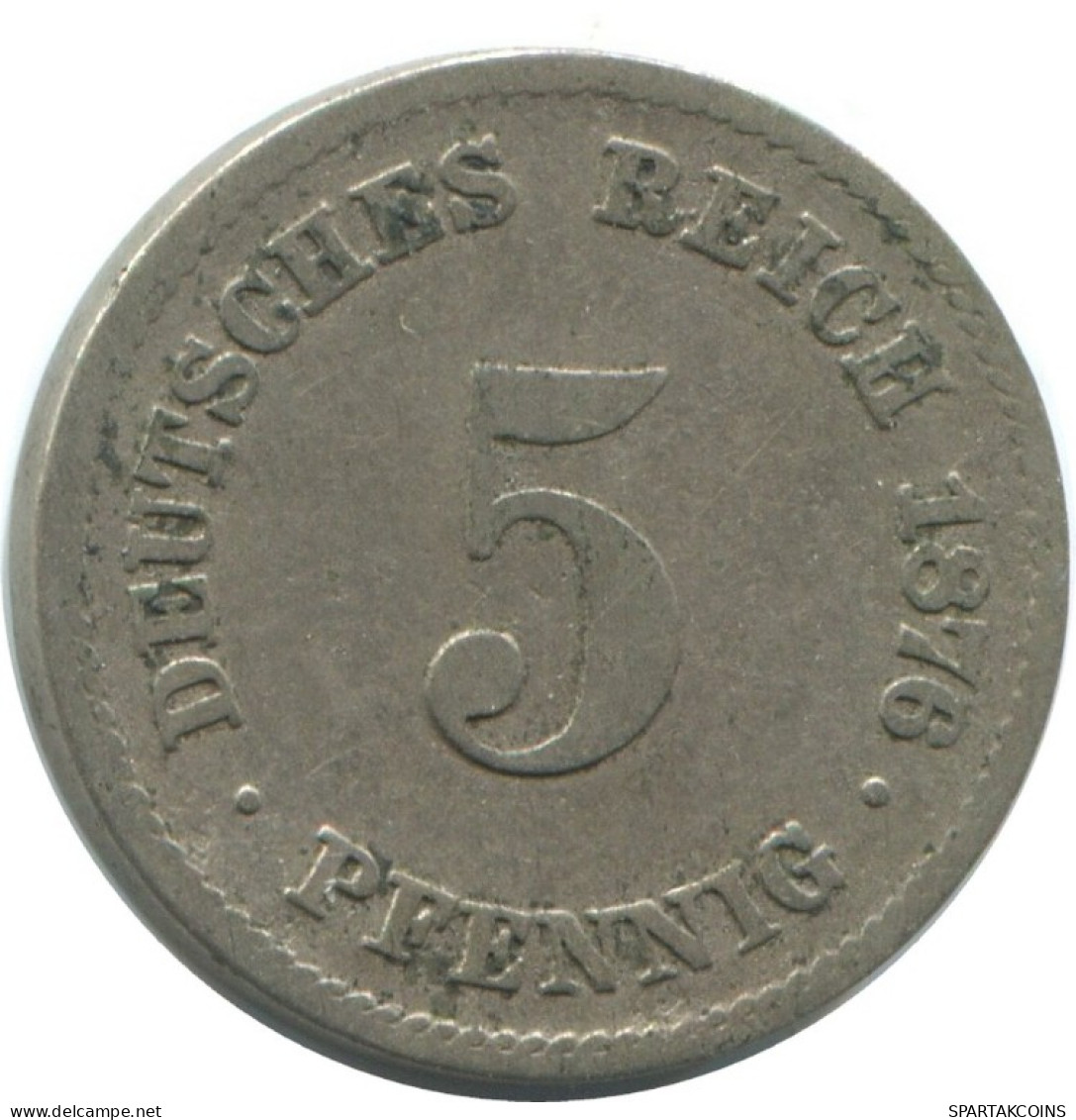 5 PFENNIG 1876 G ALEMANIA Moneda GERMANY #AE632.E.A - 5 Pfennig