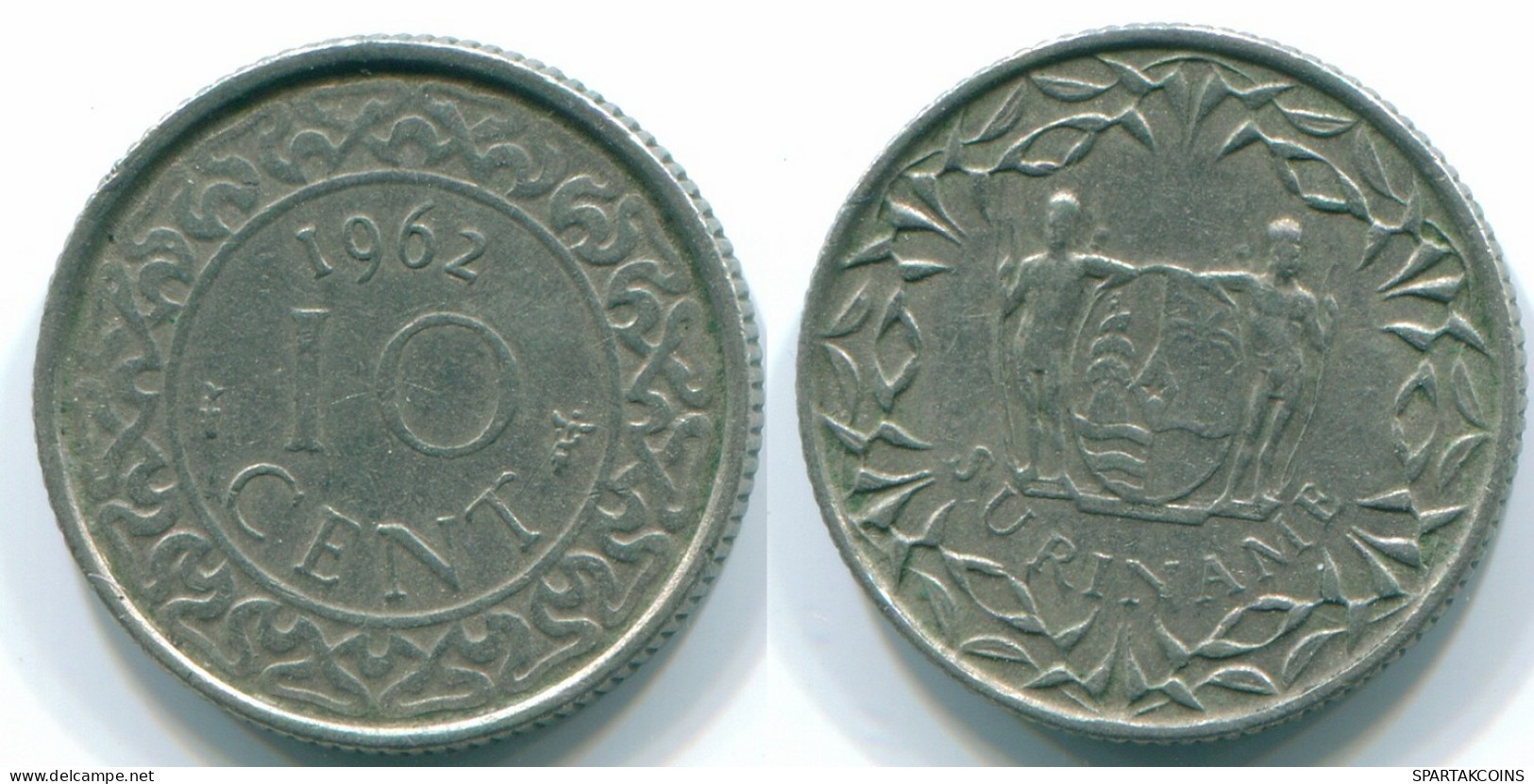 10 CENTS 1962 SURINAME Netherlands Nickel Colonial Coin #S13194.U.A - Surinam 1975 - ...