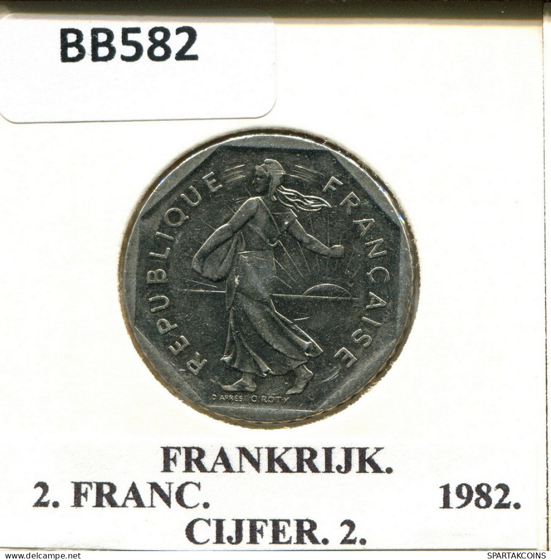2 FRANCS 1982 FRANCE Coin #BB582.U.A - 2 Francs