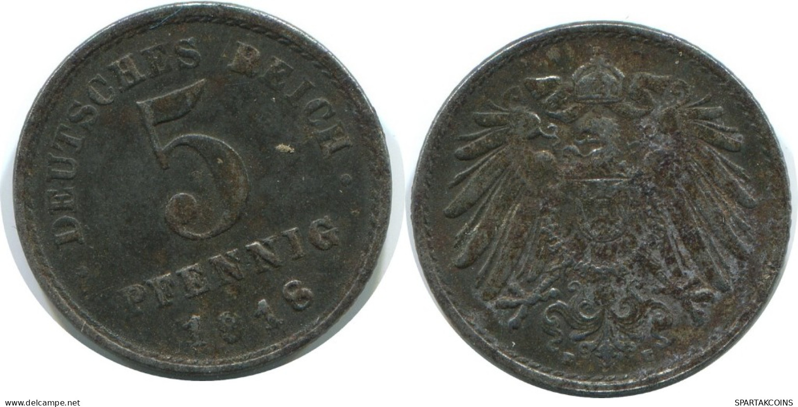 5 PFENNIG 1918 E ALLEMAGNE Pièce GERMANY #AE294.F.A - 5 Renten- & 5 Reichspfennig