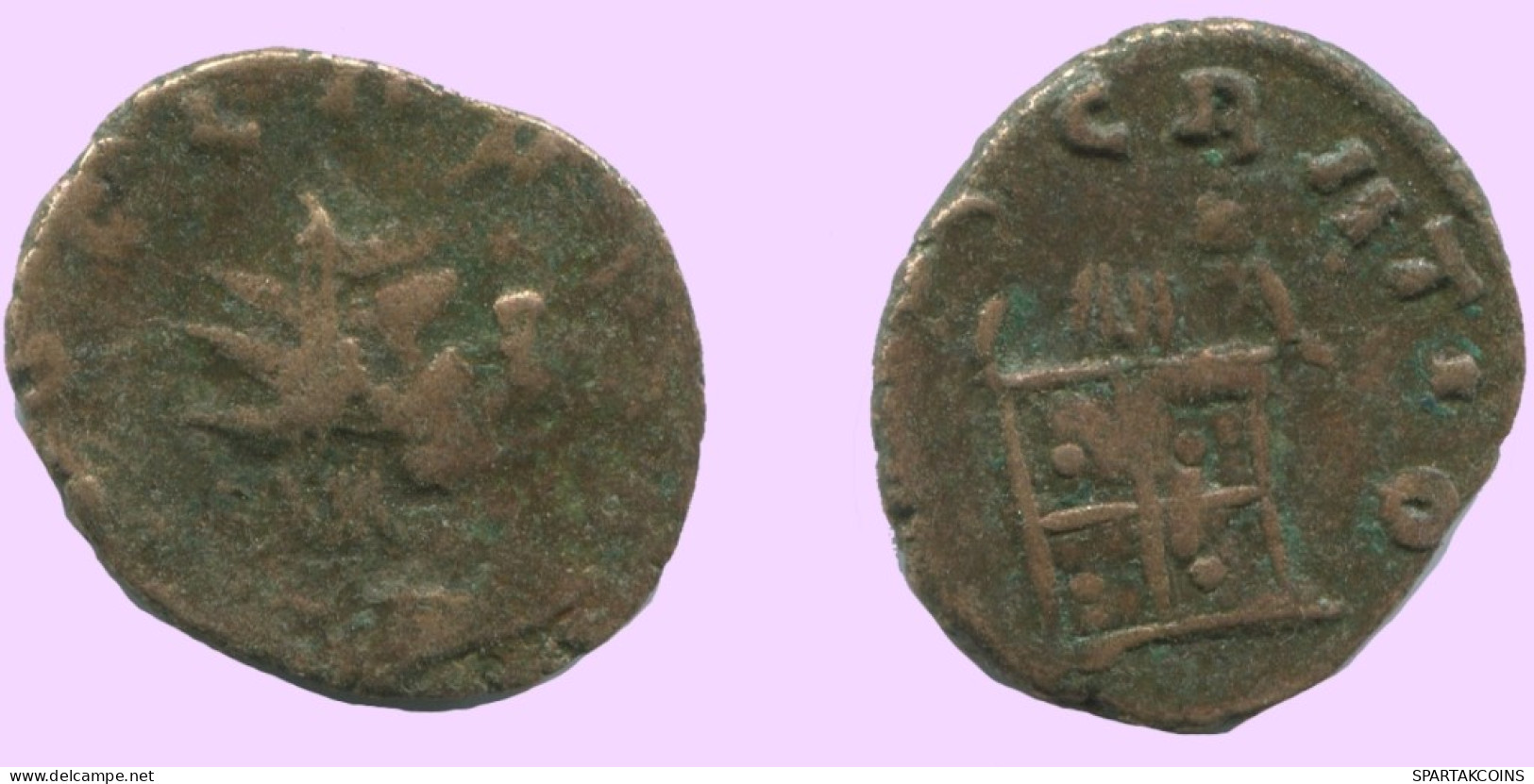 LATE ROMAN IMPERIO Follis Antiguo Auténtico Roman Moneda 2.3g/18mm #ANT2001.7.E.A - El Bajo Imperio Romano (363 / 476)