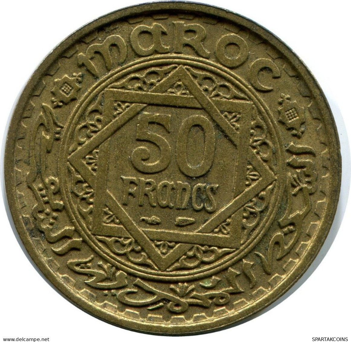 50 CENTIMES ND 1921 MOROCCO Yusuf Coin #AH631.3.U.A - Marokko