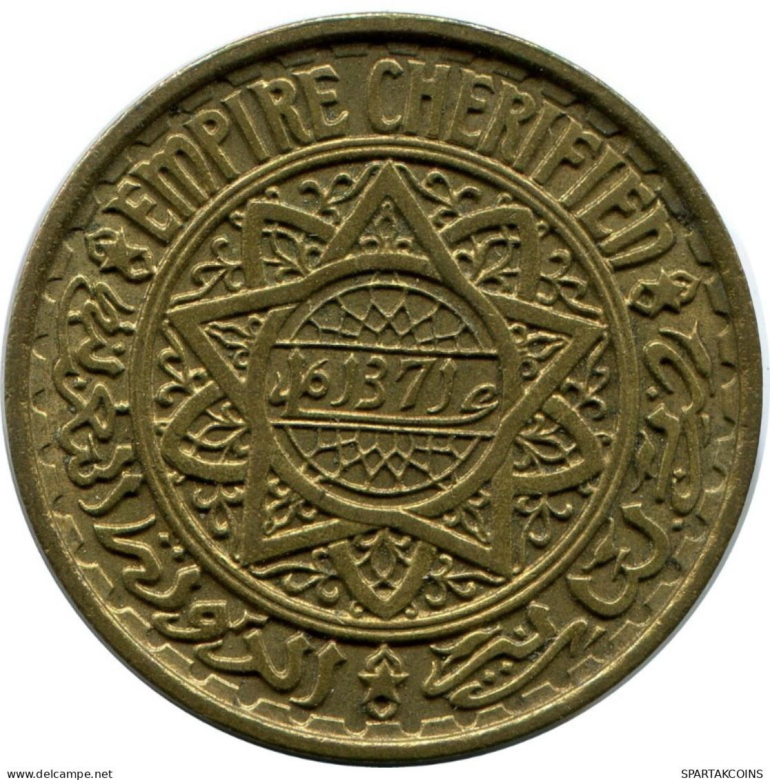 50 CENTIMES ND 1921 MOROCCO Yusuf Coin #AH631.3.U.A - Morocco
