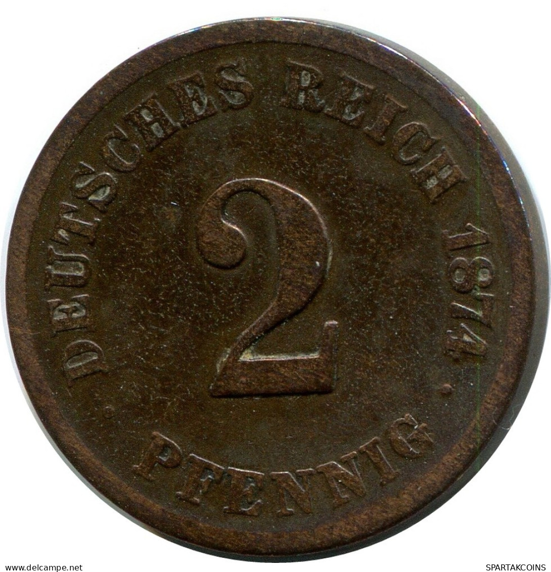 2 PFENNIG 1874 G ALEMANIA Moneda GERMANY #DB825.E.A - 2 Pfennig