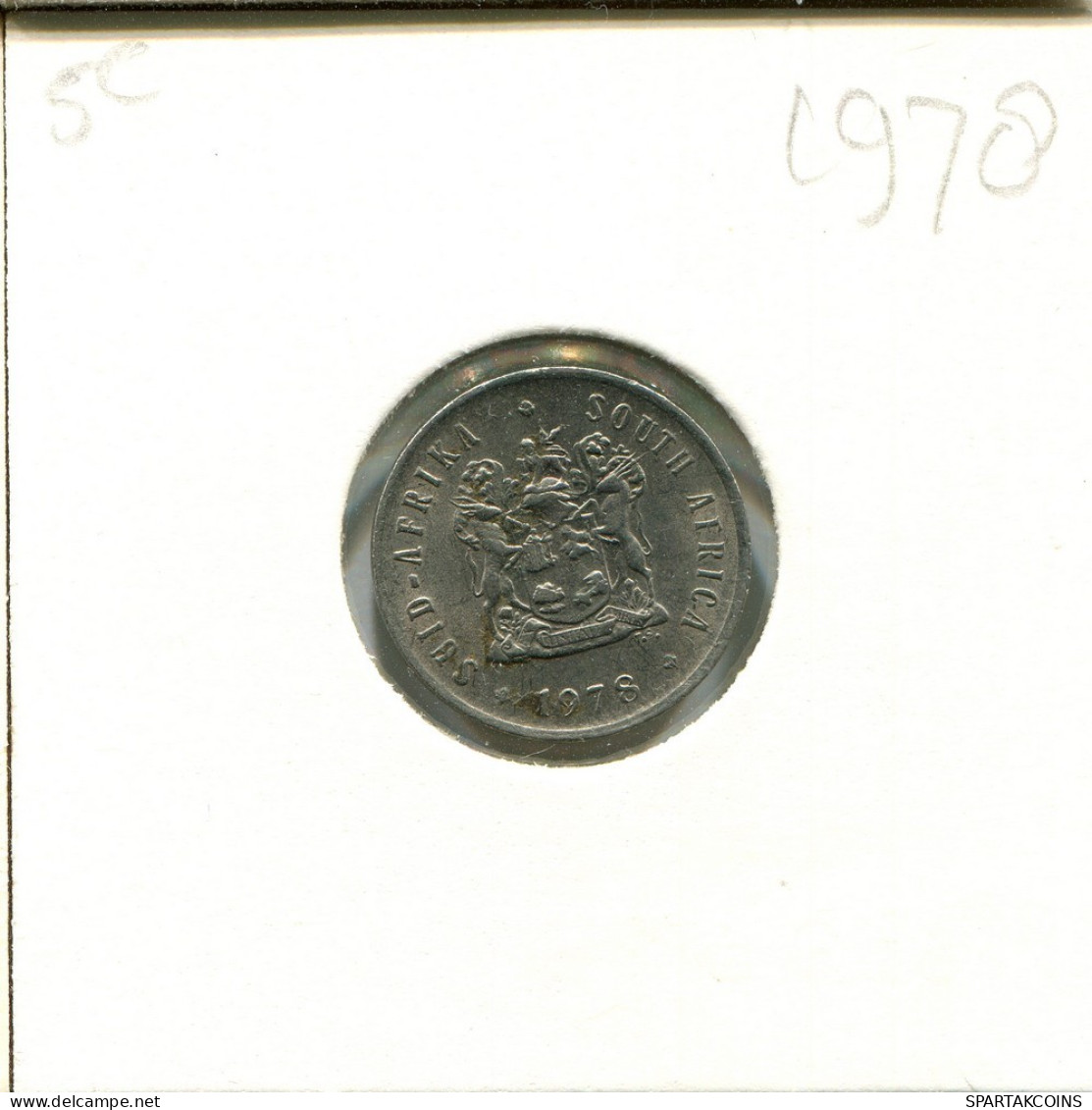 5 CENTS 1978 AFRIQUE DU SUD SOUTH AFRICA Pièce #AT103.F.A - South Africa