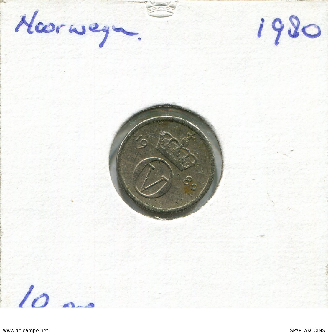 10 ORE 1980 NORVÈGE NORWAY Pièce #AU976.F.A - Norwegen