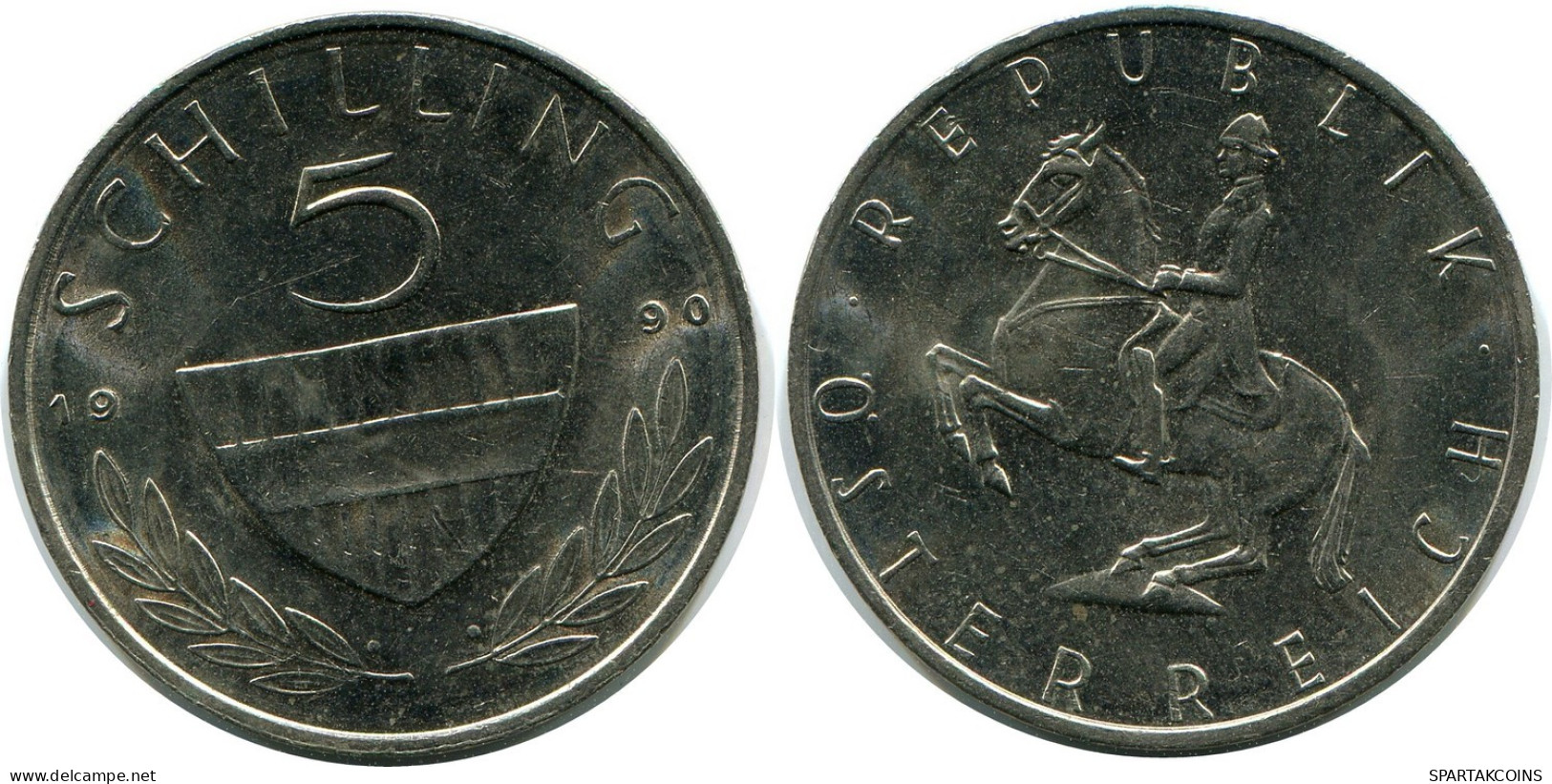 5 SCHILLING 1990 AUSTRIA Coin #AZ568.U.A - Oesterreich