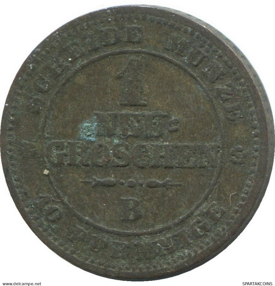 SAXONY 1 PFENNIG 1863 B Dresden Mint SILBER German States #DE10618.16.D.A - Autres & Non Classés