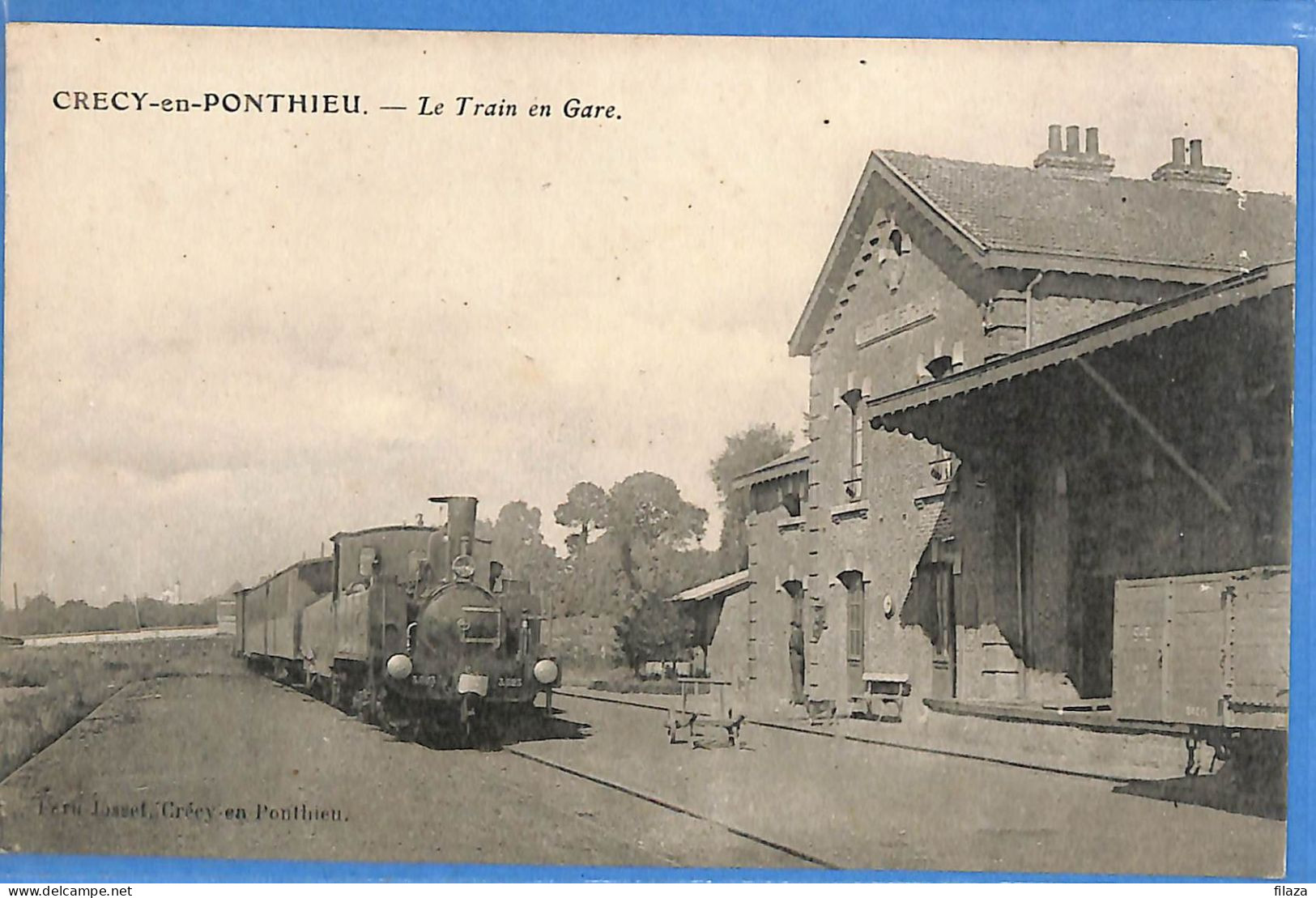 80 - Somme - Crecy En Ponthieu - Le Train En Gare (N15749) - Sonstige & Ohne Zuordnung